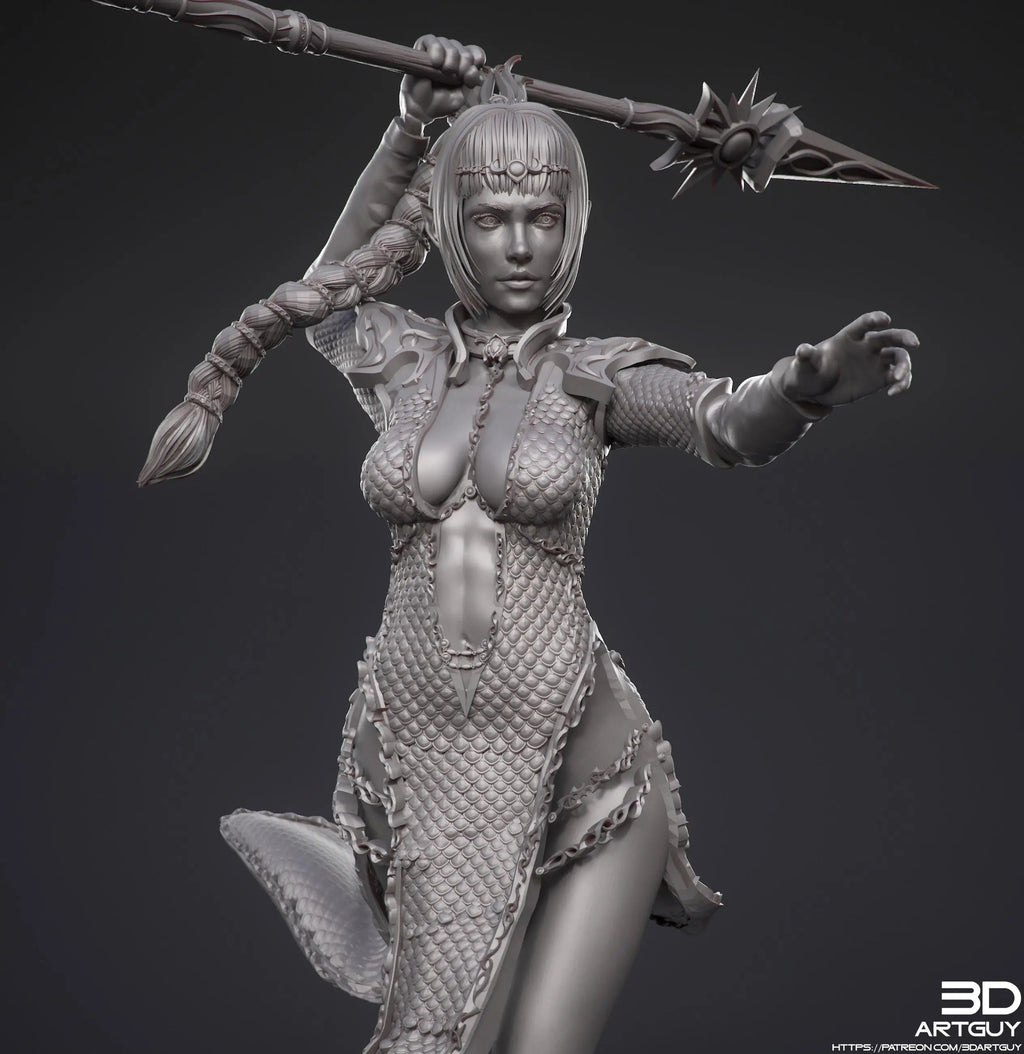 Cleric of Shar or Selûne by 3DArtGuy 32mm scale, 50mm or 100mm, Miniature War Gaming Figure
