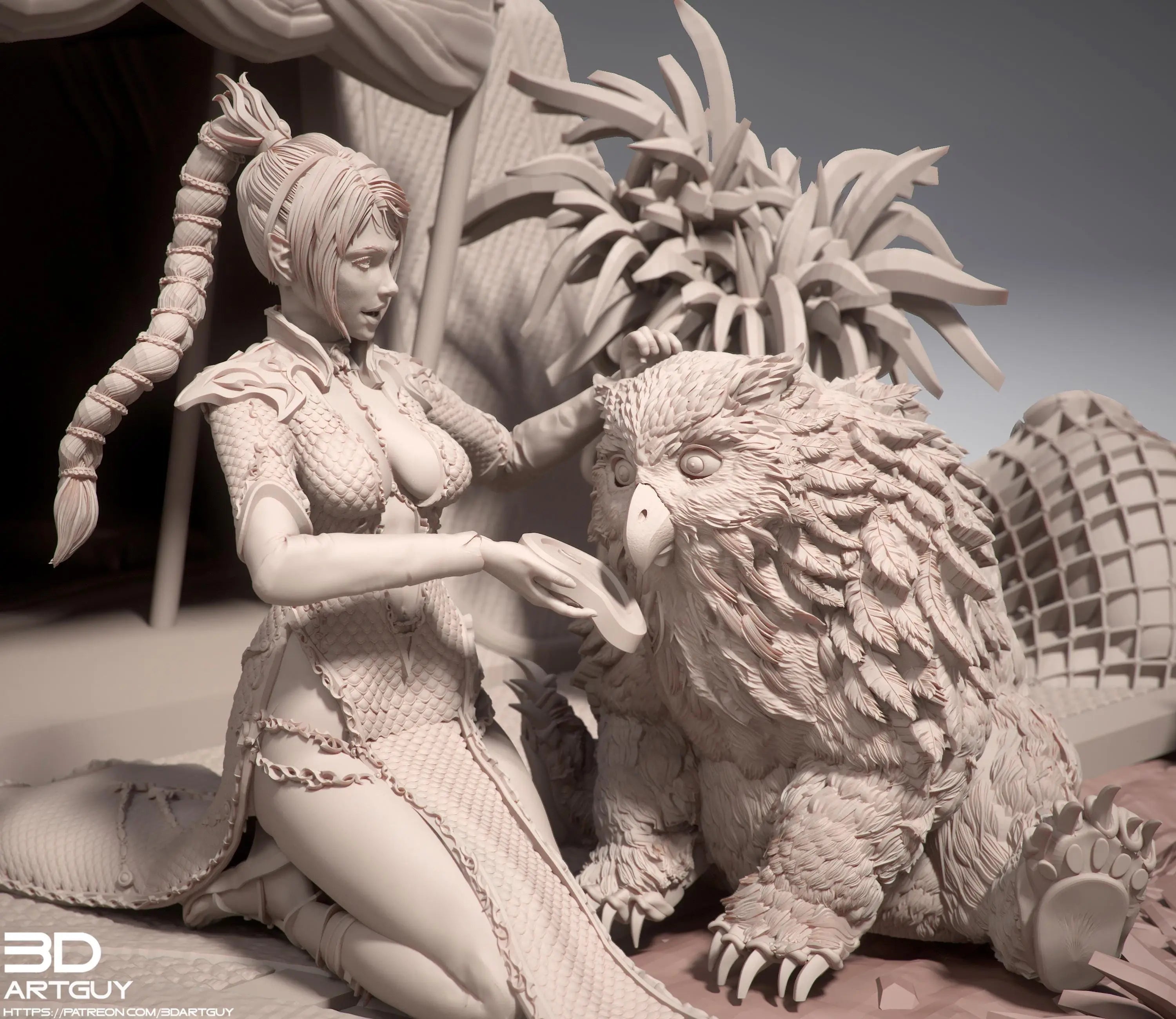 Cleric of Shar or Selûne by 3DArtGuy 32mm scale, 50mm or 100mm, Miniature War Gaming Figure
