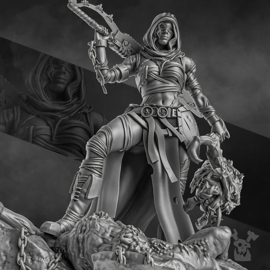 Sister Executioner (34mm and 70mm versions) by DakkaDakka 28/32mm Heroic Scale Miniature