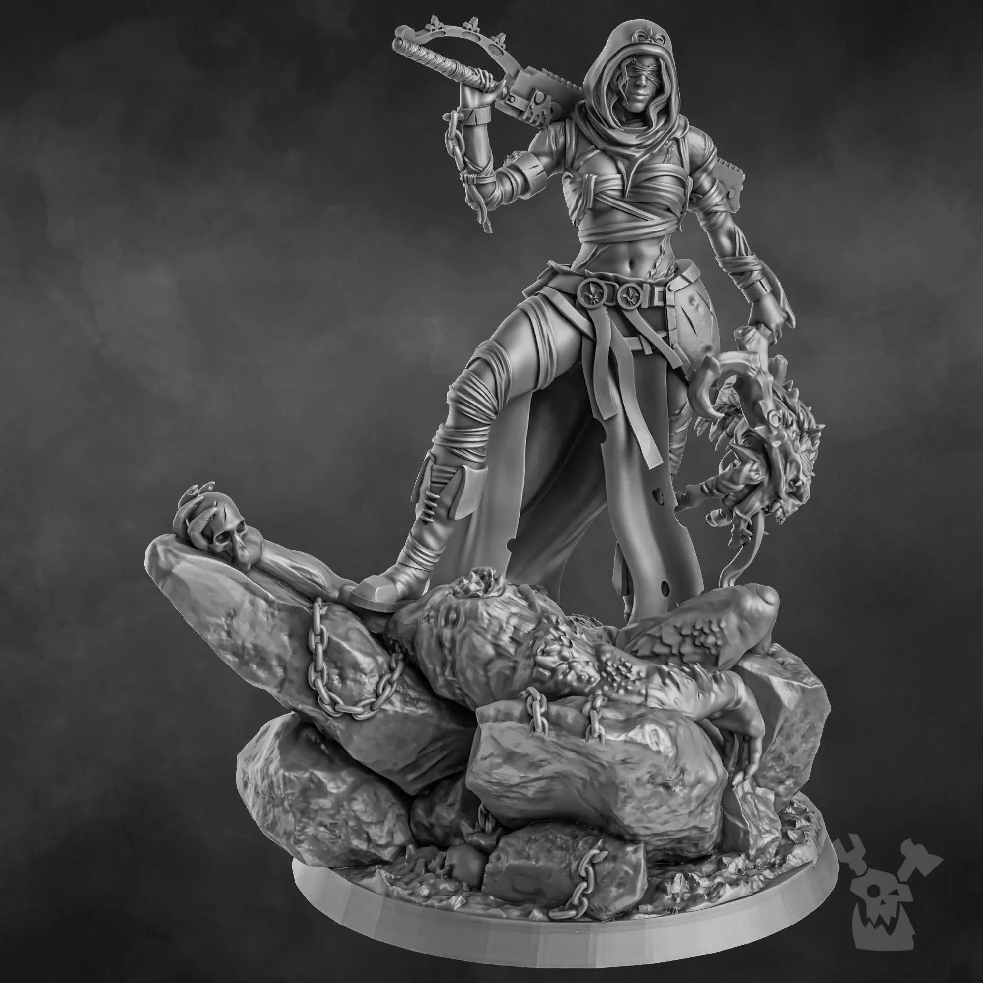 Sister Executioner (34mm and 70mm versions) by DakkaDakka 28/32mm Heroic Scale Miniature