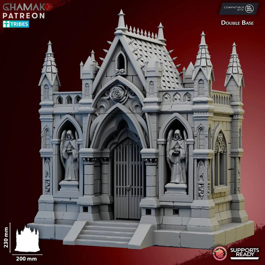Blighted Mausoleum by Ghamak 28/32mm Scale, Terrain, 200x230mm, Table Top Mini, Scale Model
