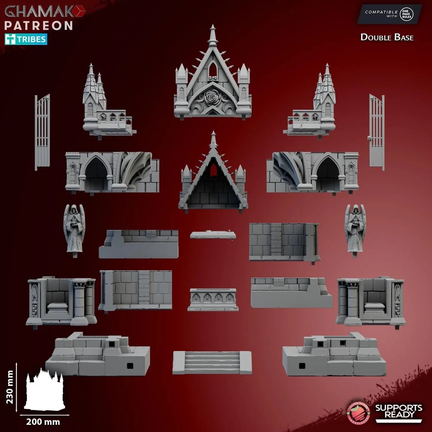Blighted Mausoleum by Ghamak 28/32mm Scale, Terrain, 200x230mm, Table Top Mini, Scale Model