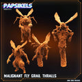 Malignant Fly Grail Thralls by Papsikels Miniature, 4 Figures, 28/32mm Scale, War Gaming, Proxy for Trench Crusade