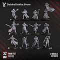 Liquidation Team of Ordine Vendetta by DakkaDakka 28/32mm Heroic Scale Miniature, 32mm tall, 12 Units, Proxy, Grimdark, Sci-Fi, OPR