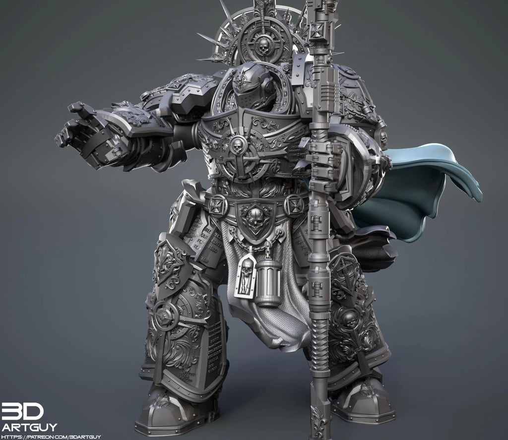 Knight Of Purity by 3DArtGuy 32mm scale, 50mm or 100mm, Miniature War Gaming Figure
