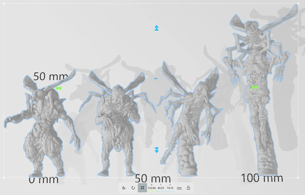 Malignant Fly Grail Thralls by Papsikels Miniature, 4 Figures, 28/32mm Scale, War Gaming, Proxy for Trench Crusade