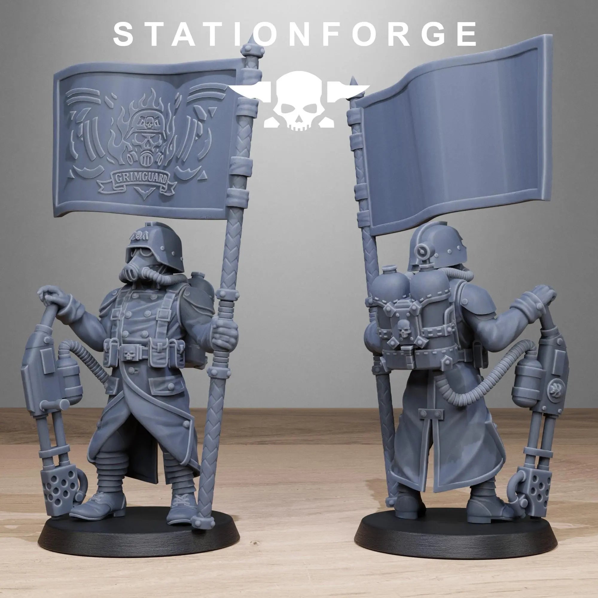Grimguard Flamers by Station Forge 28/32mm Heroic Scale Miniature, 35mm tall, 10 Units