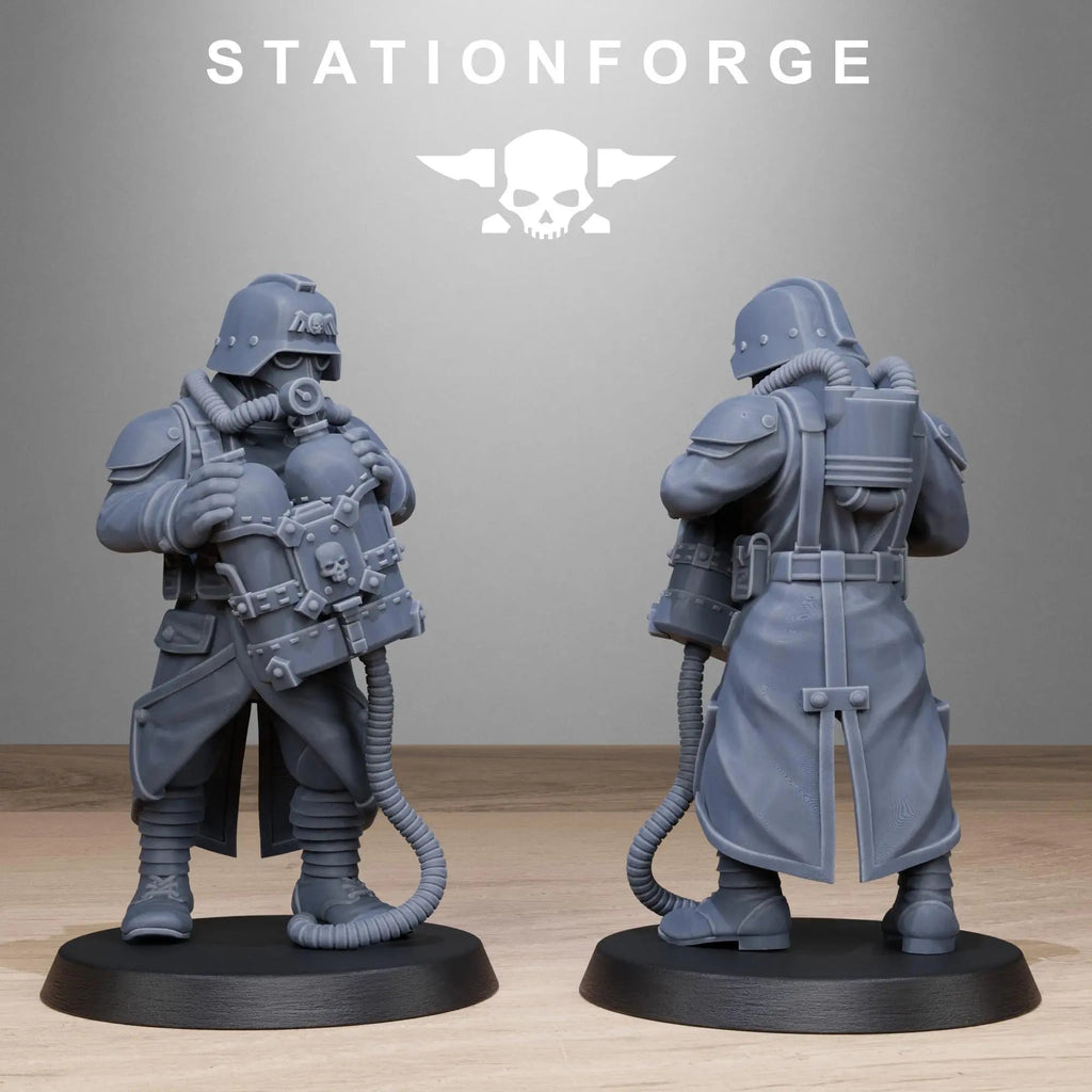 Grimguard Flamers by Station Forge 28/32mm Heroic Scale Miniature, 35mm tall, 10 Units