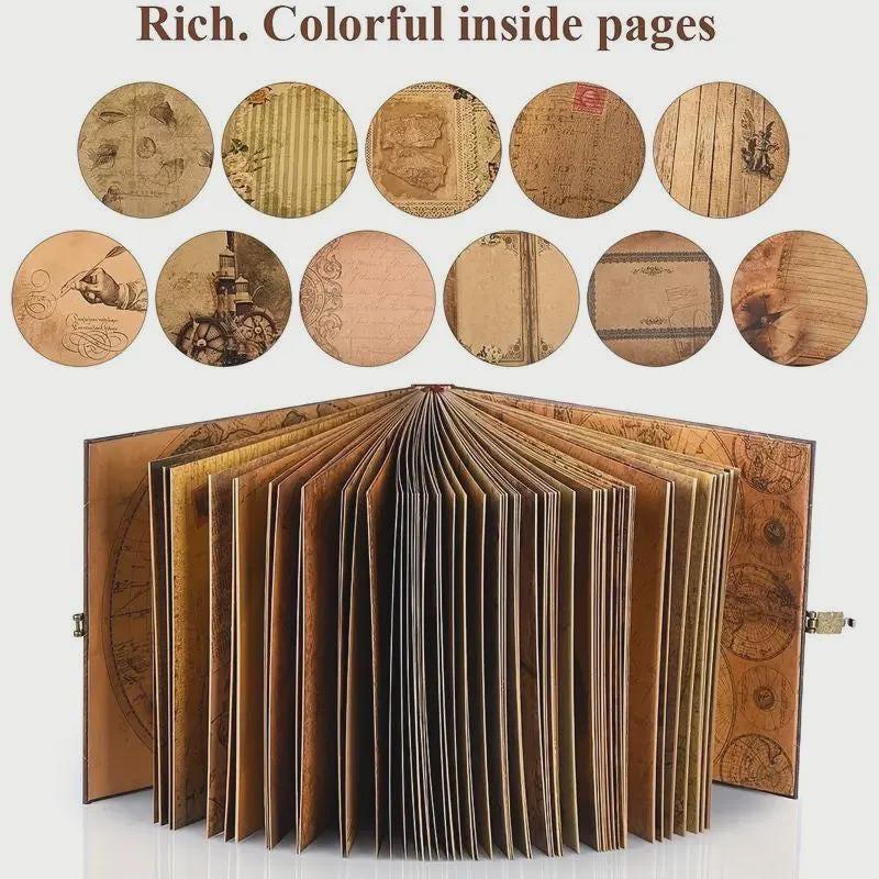 Our Adventure Book Scrapbook Album - Vintage Travel Memory Photo Journal, Wedding Anniversary, Birthday Gift