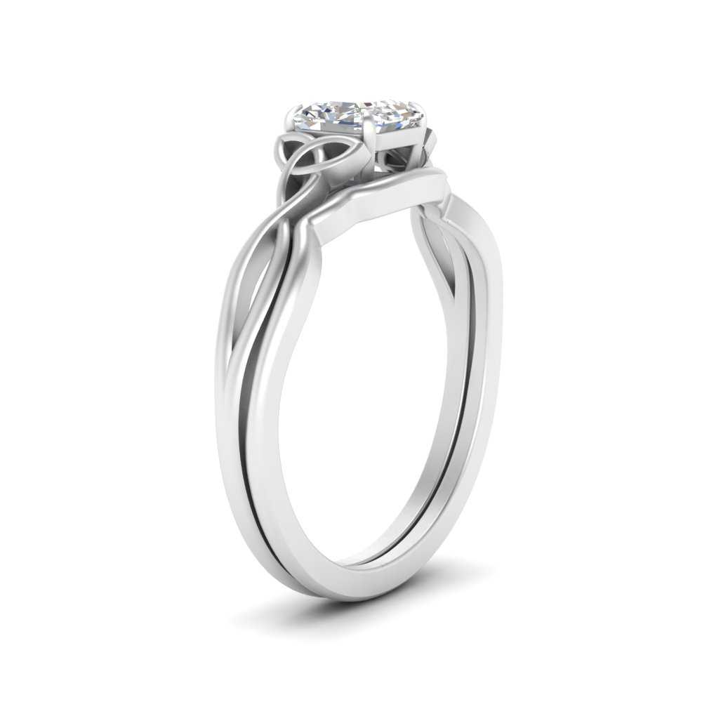 Infinity Celtic Solitaire Wedding Set