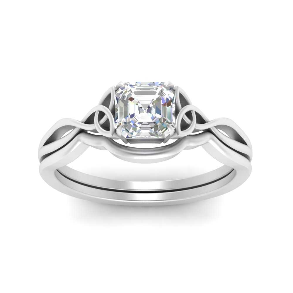 Infinity Celtic Solitaire Wedding Set
