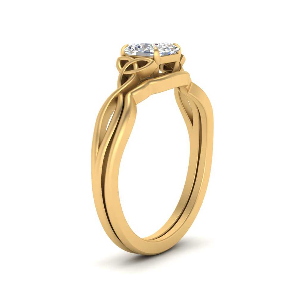Infinity Celtic Solitaire Wedding Set