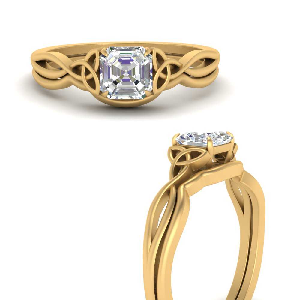 Infinity Celtic Solitaire Wedding Set