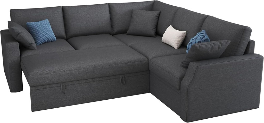 L Shaped Sleeper Sofa Bed with Storage for Comfort
