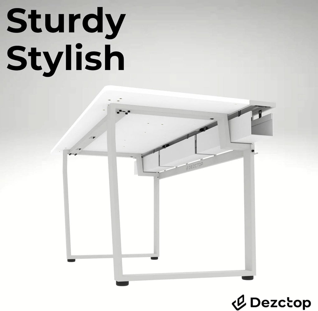 Large Gaming Desk with Pegboard and Cable Management