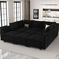 Large Modular Sectional Sofa Bed with Storage Comfort