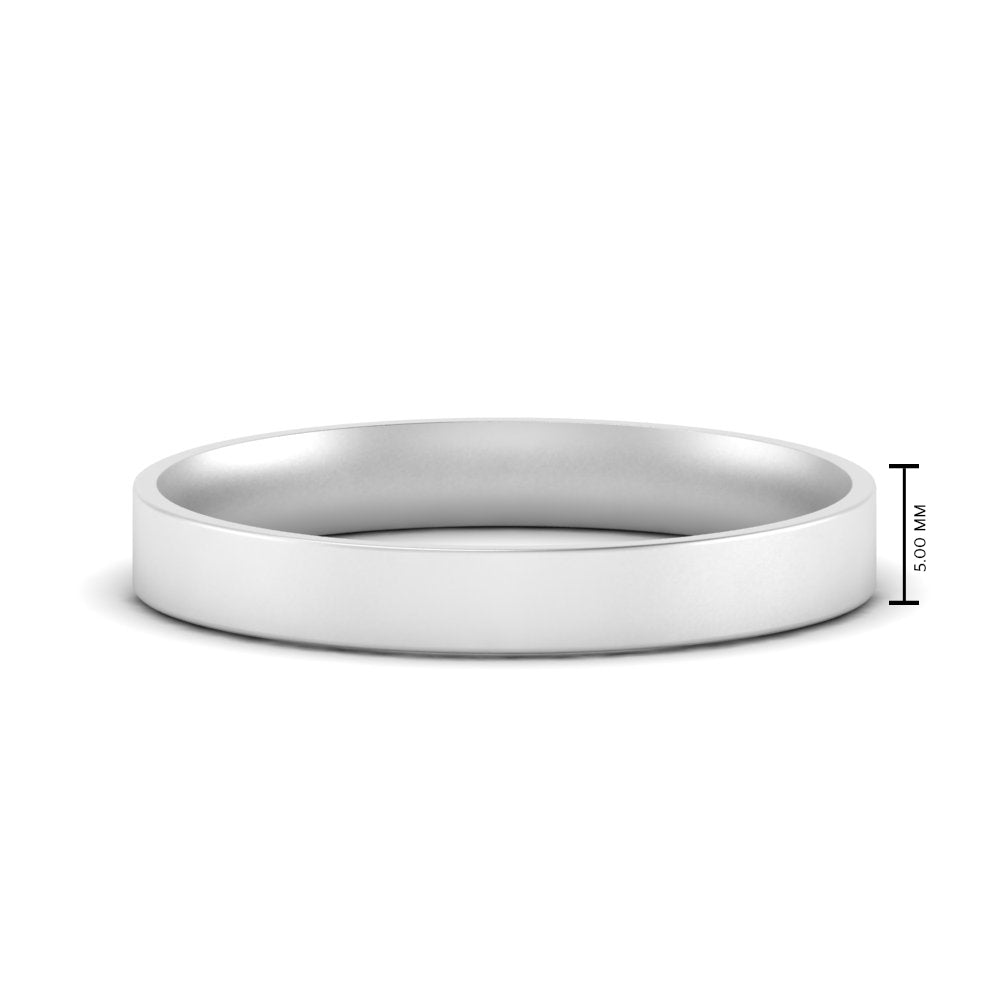 Light Weight Flat 4 mm Mens Wedding Band