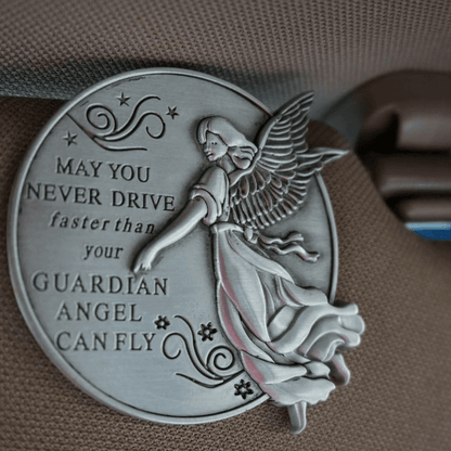 Guardian Angel Car Visor Clip - Metal Auto Accessory Gift for New Drivers