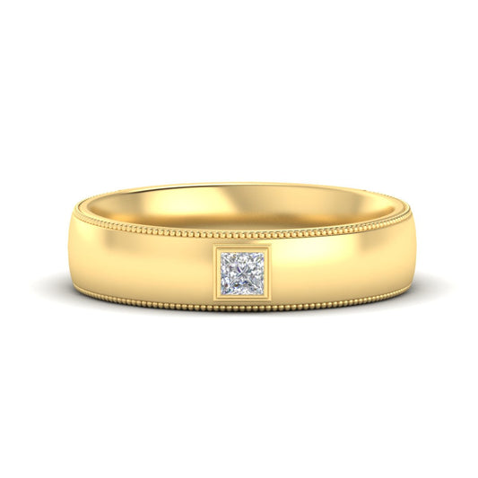 Princess Cut Mens Comfort Fit Promise Ring