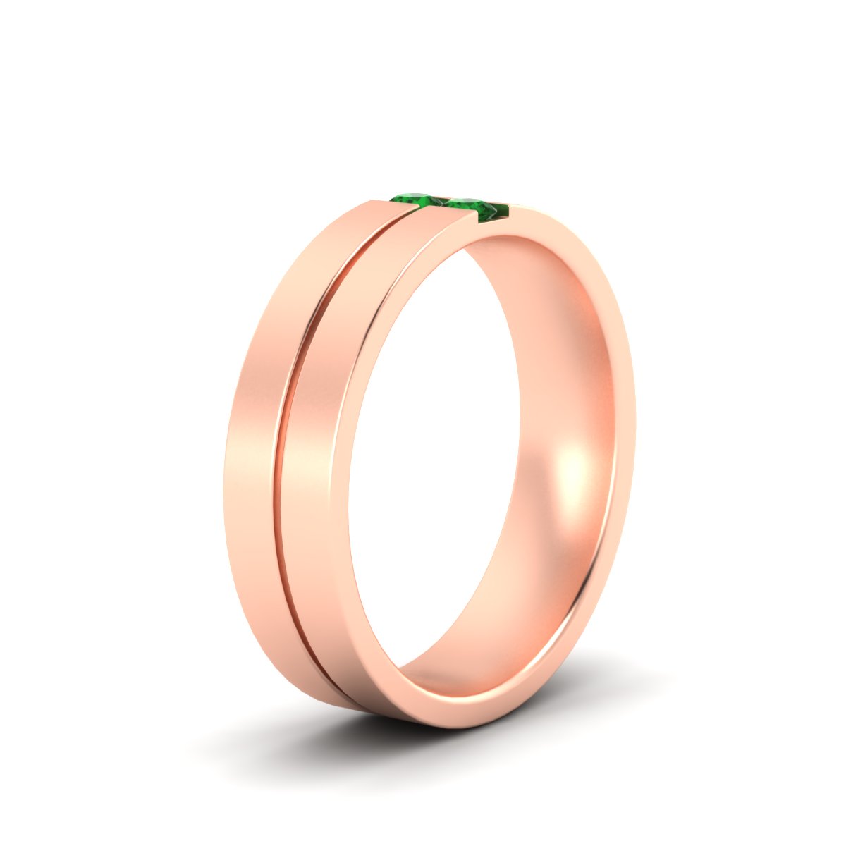 Mens 2 Stone Band