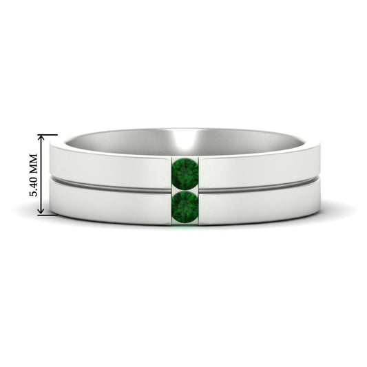 Mens 2 Stone Band