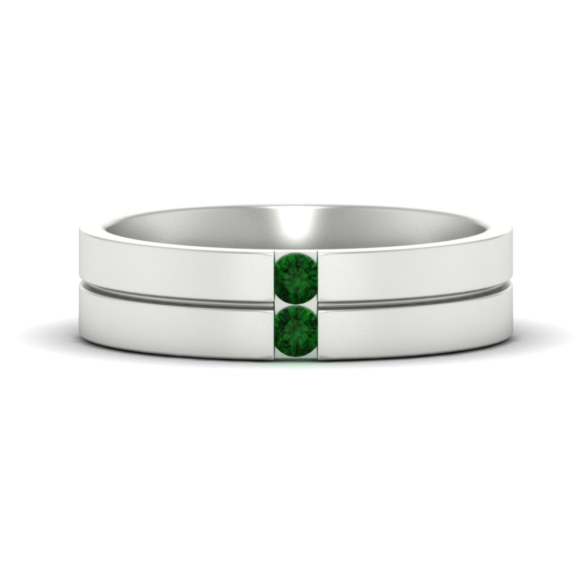 Mens 2 Stone Band