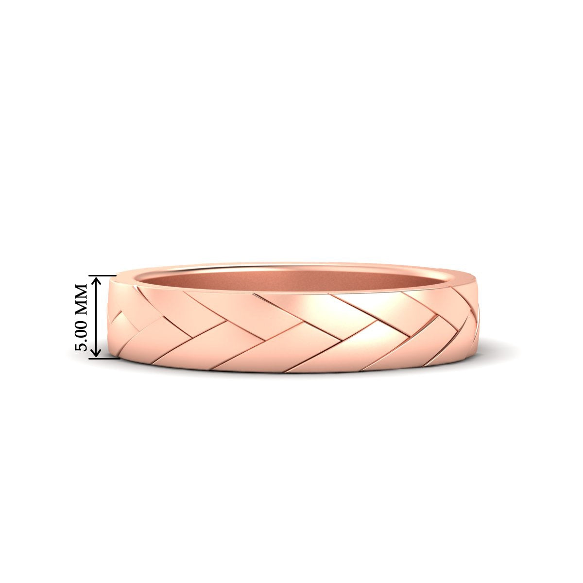 Mens Braided Design Promise Ring