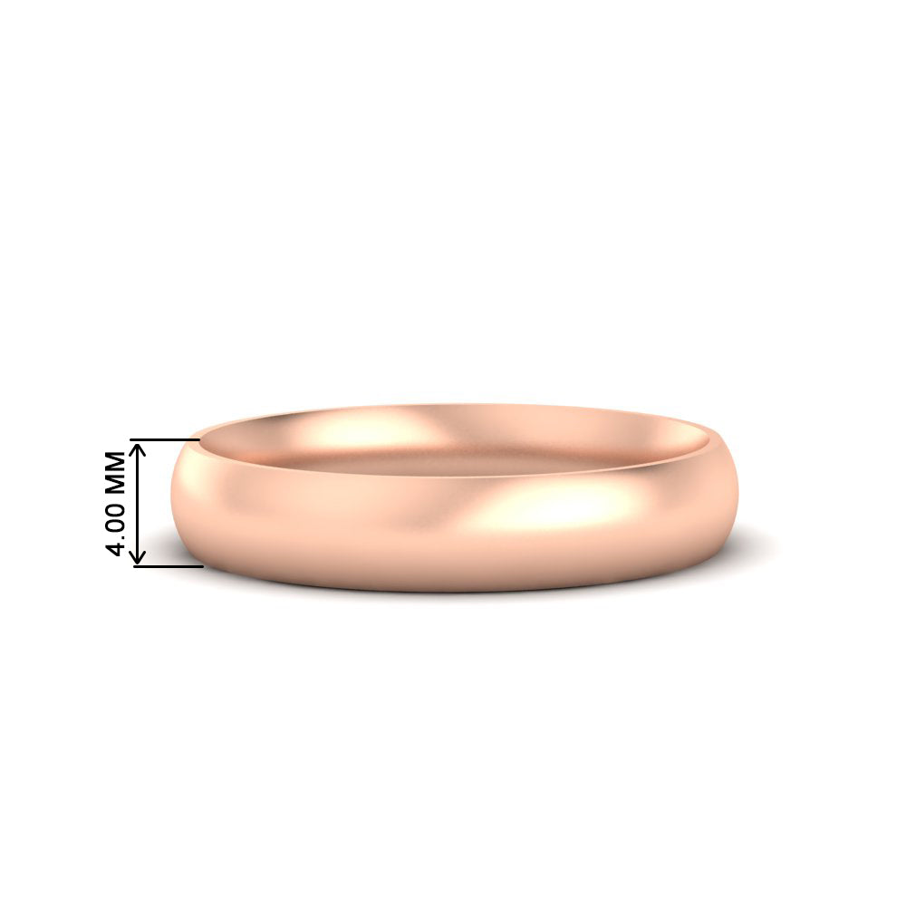 Minimalist 4mm Mens Wedding Band