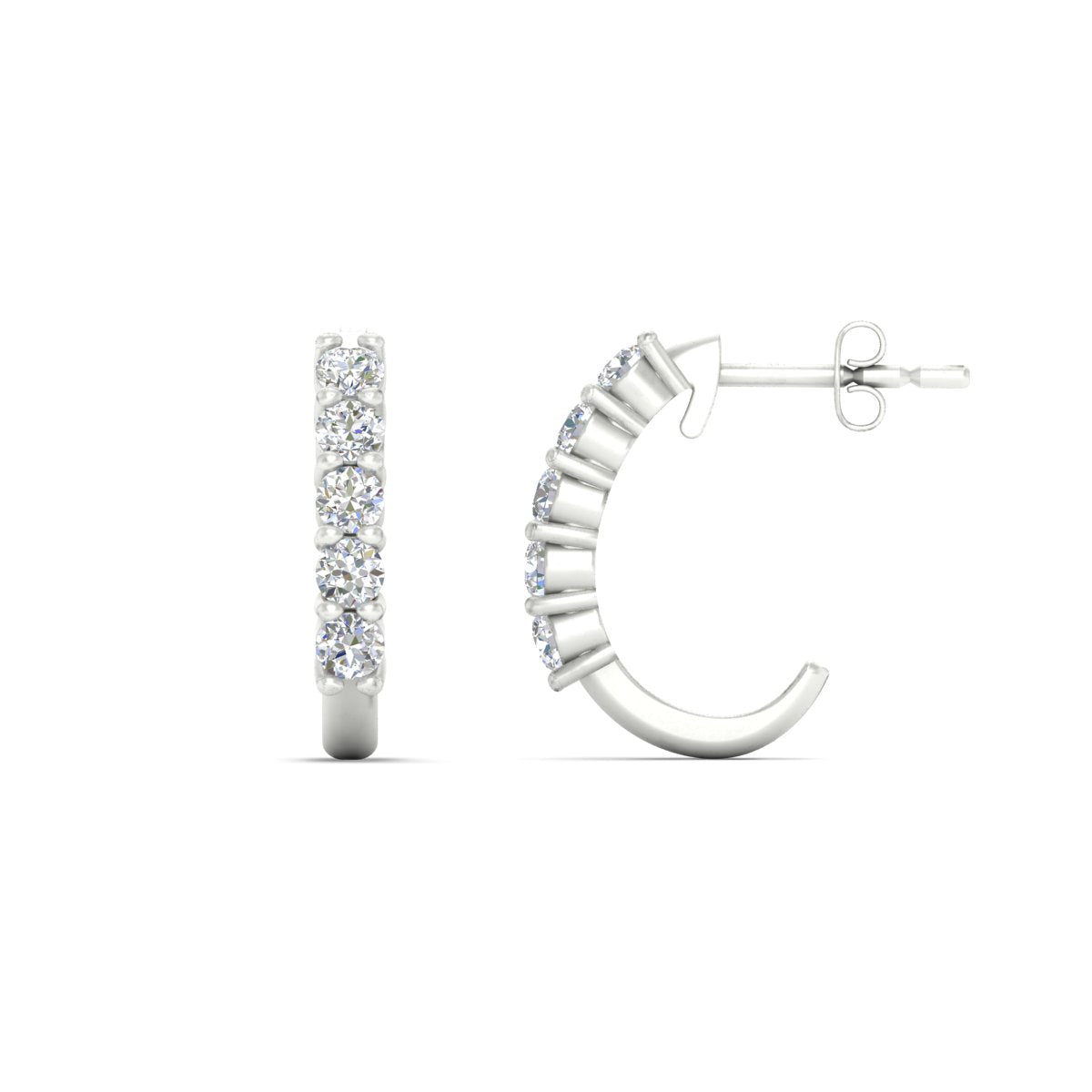 Half Huggie Hoop Earring