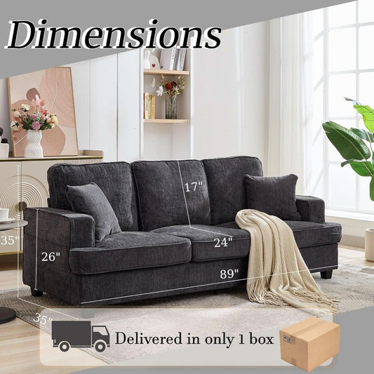 Modern Deep Seat Loveseat Couch for Comfortable Living