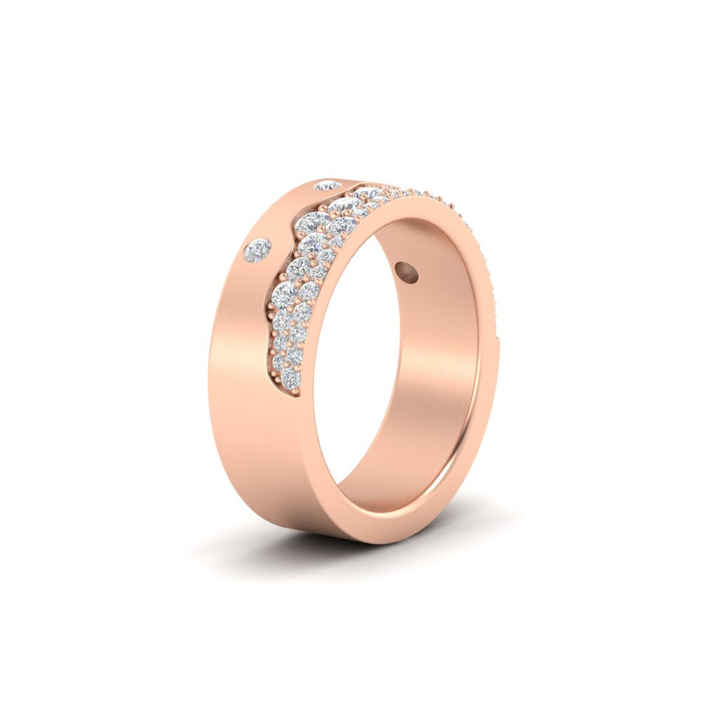 Mountain Stone Mens Wedding Ring