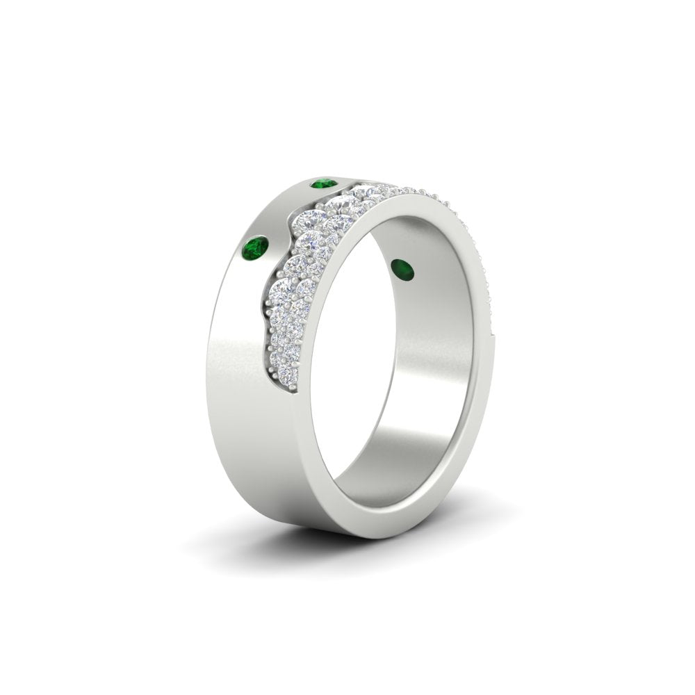 Mountain Stone Mens Wedding Ring