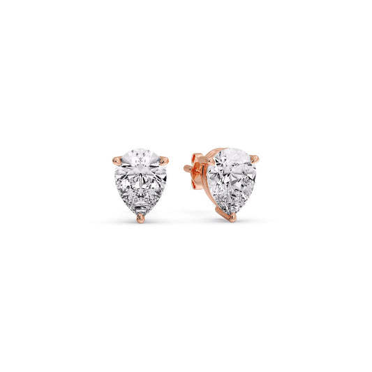 Diamond Pear Cut 3 Prong Earring