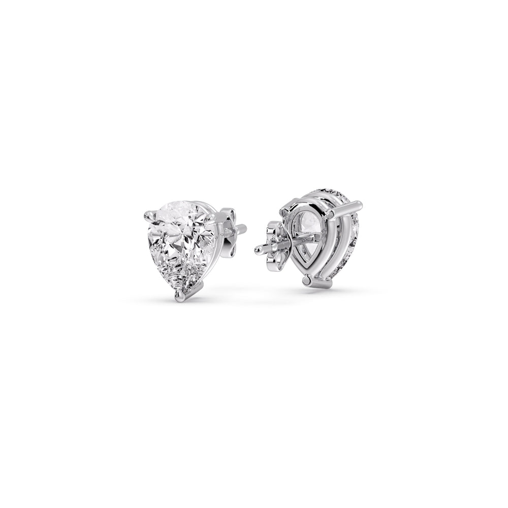 Diamond Pear Cut 3 Prong Earring