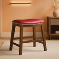 Ordway Saddle Seat Bar Stool Dining Height 19 Inch Red