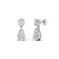 Round And Pear Drop Stud Earrings