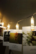 20 LED Large Photo Clip Clear Cable Lights - Battery Operated