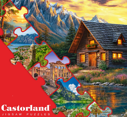 1500 Piece Jigsaw Puzzle, Sunrise at Morskie Oko, Tatras, Poland, Rocky Peak Nature Scene, Mountain landscape, Adult Puzzle, Castorland C-152216-2