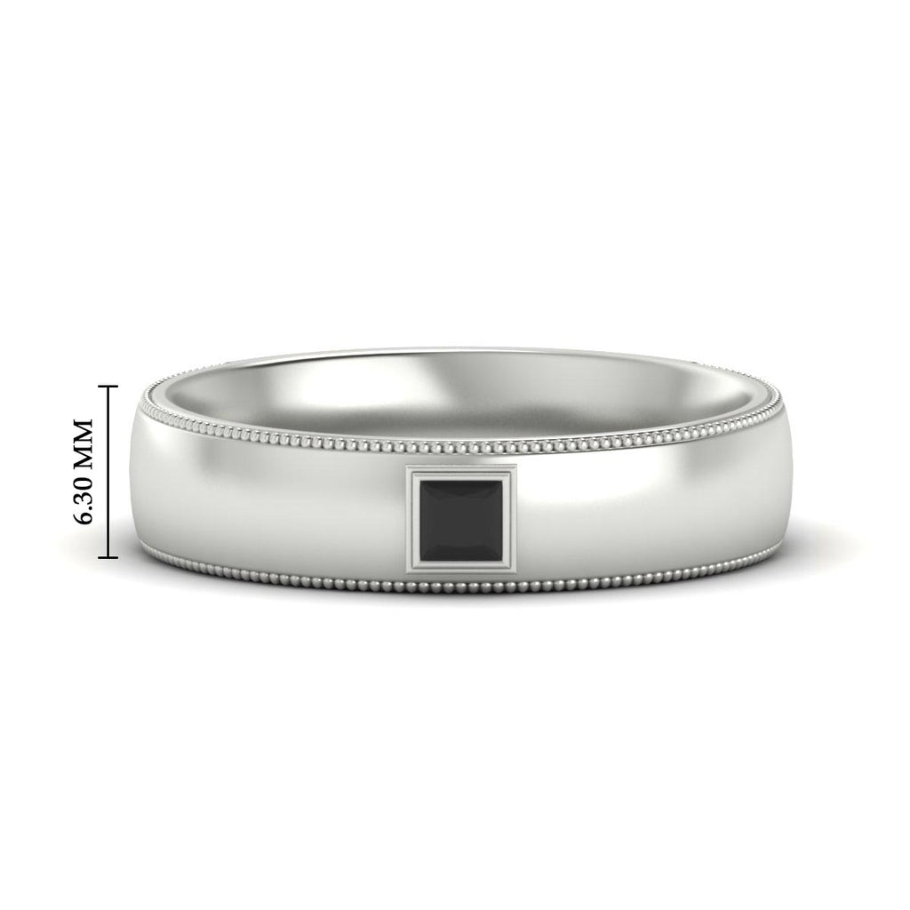 Princess Cut Mens Comfort Fit Promise Ring