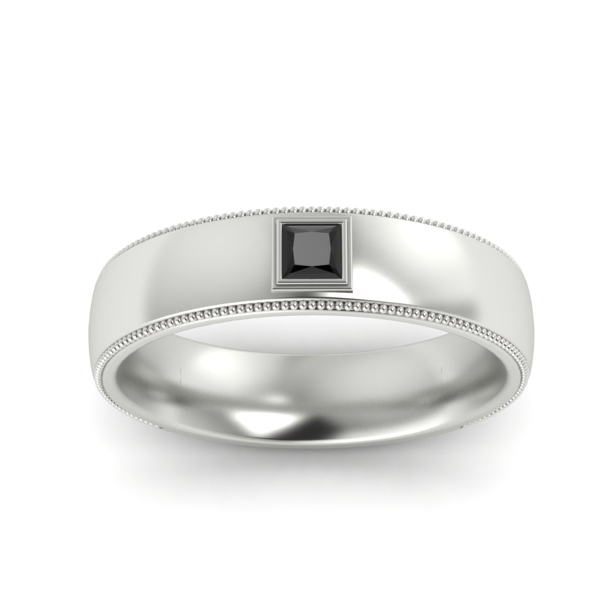 Princess Cut Mens Comfort Fit Promise Ring