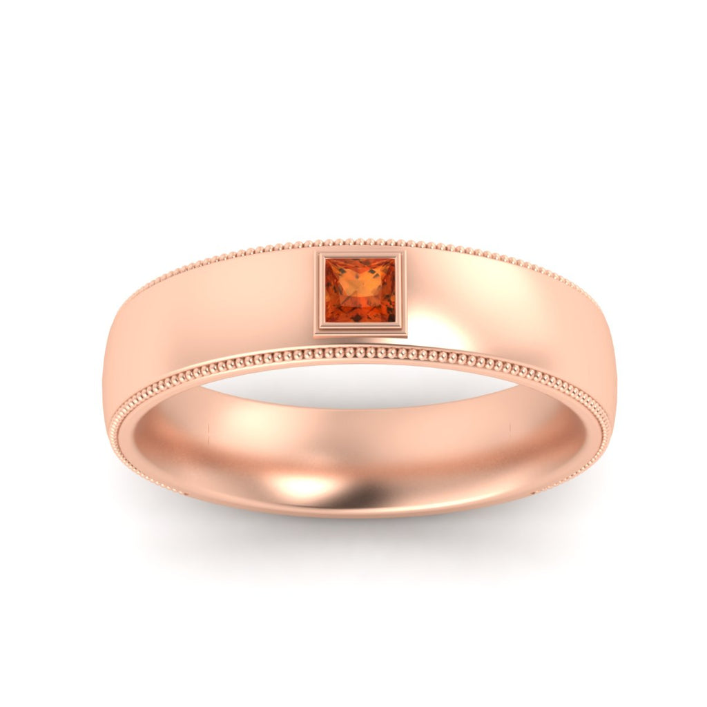 Princess Cut Mens Comfort Fit Promise Ring
