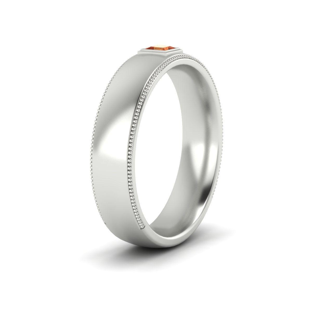 Princess Cut Mens Comfort Fit Promise Ring