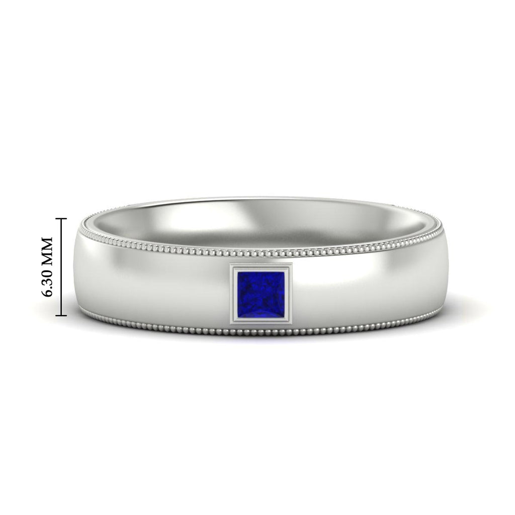 Princess Cut Mens Comfort Fit Promise Ring