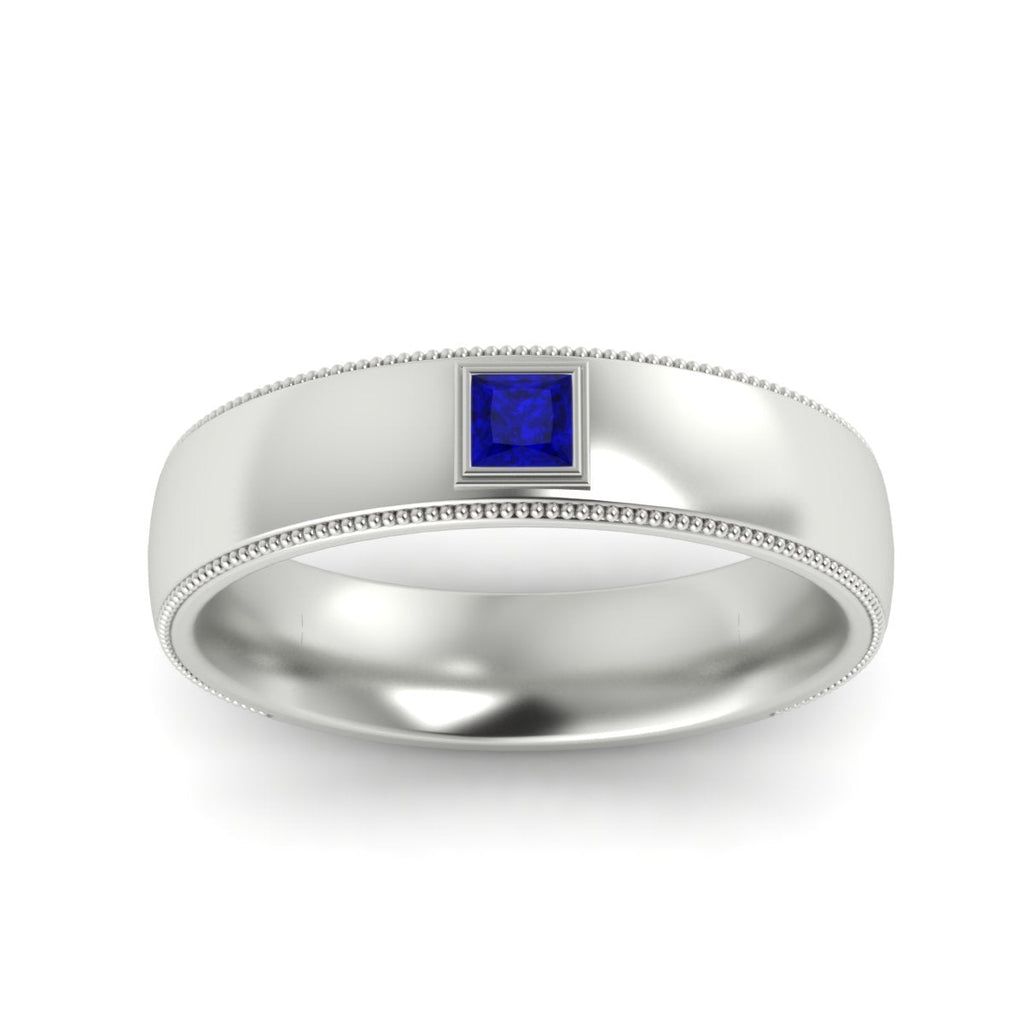 Princess Cut Mens Comfort Fit Promise Ring