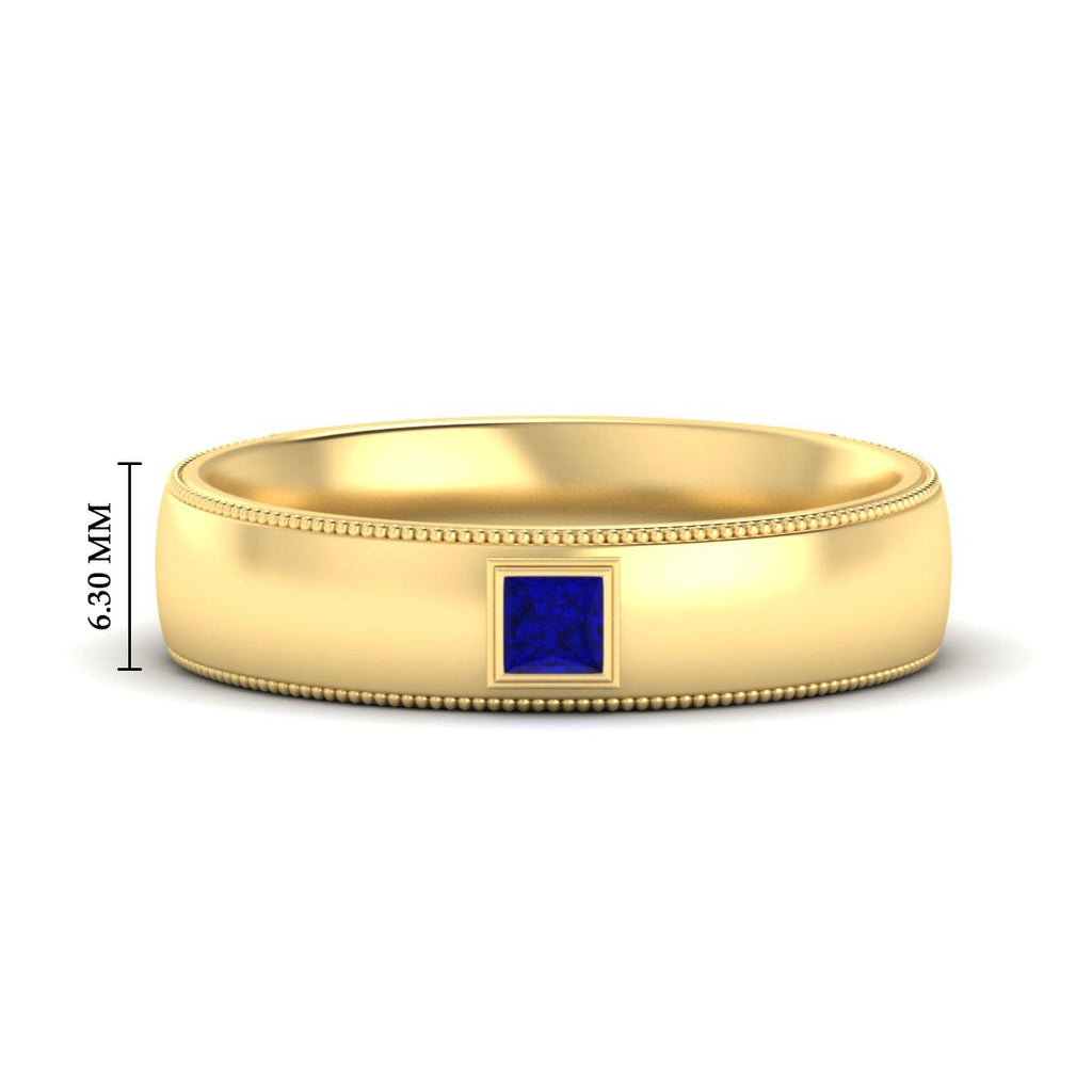 Princess Cut Mens Comfort Fit Promise Ring