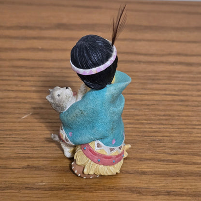 1994 Enesco Friends of the Feather “Dances With Wolf” Figurine by Karen Hahn