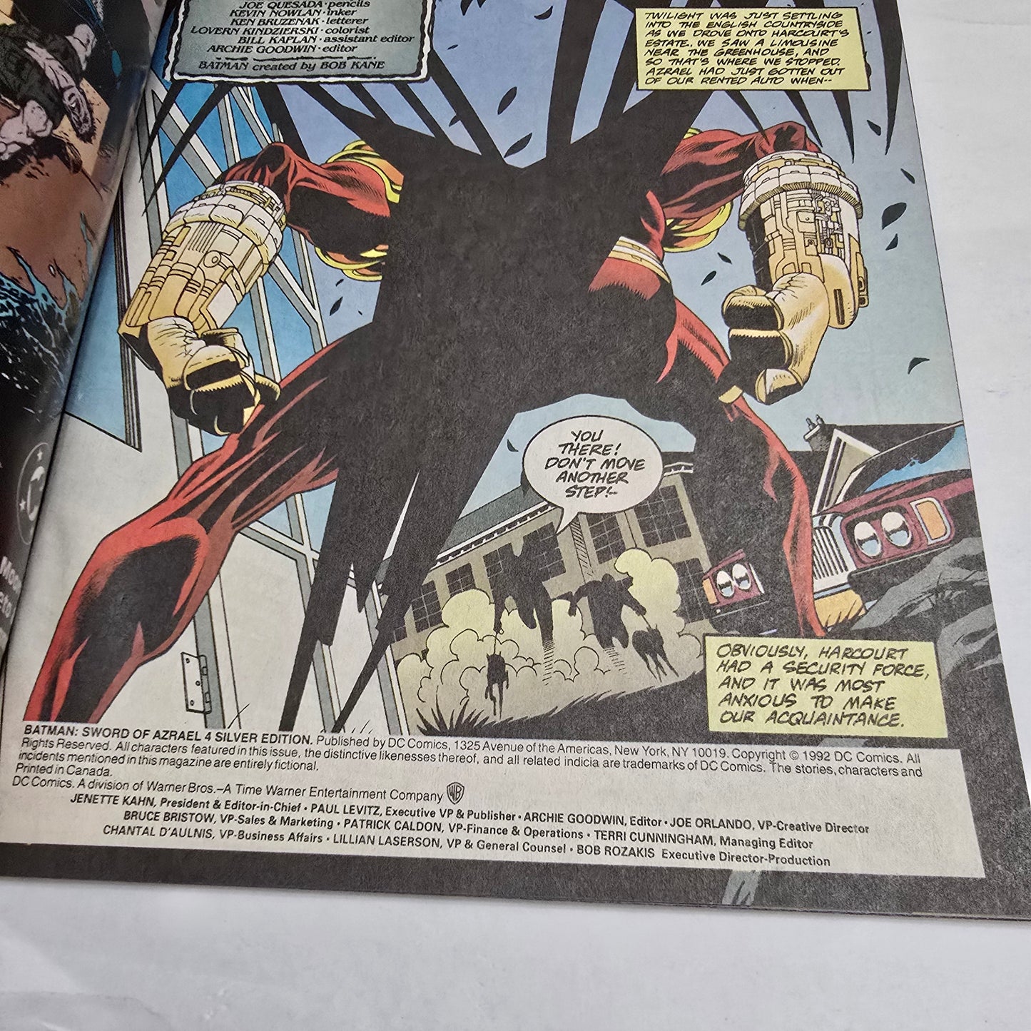 Batman: Sword of Azrael #4 Silver Edition (1992) DC VF