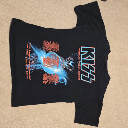 Vintage 2000 KISS Farewell Tour T-Shirt World Tour 2000 All Sport L Band Tee