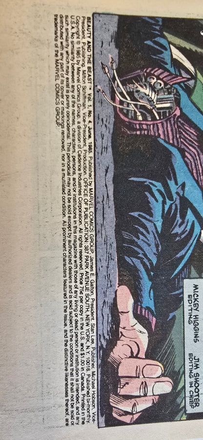 Beauty and the Beast #4 (1985) Marvel Limited Series Finale | Dazzler & Beast | VG/FN