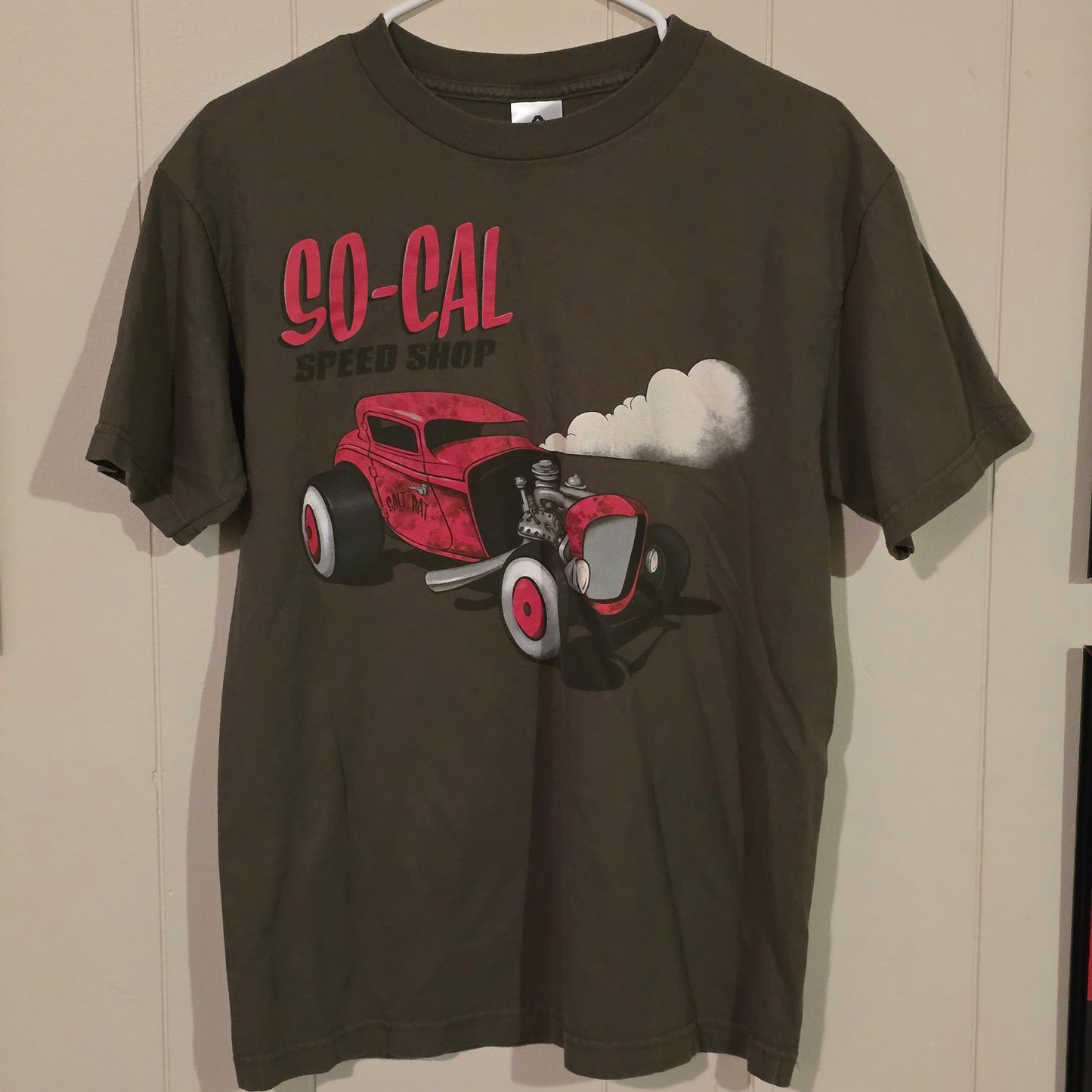 So-Cal Speed Shop Hot Rod Graphic T-Shirt – Olive Green